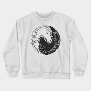 Yin Yang  horse therapy Crewneck Sweatshirt